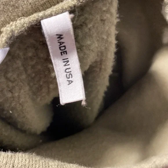 Peloton Sweatshirt Green Womens Small Turtleneck Cowl Neck Thumb Holes - Picture 5 of 7